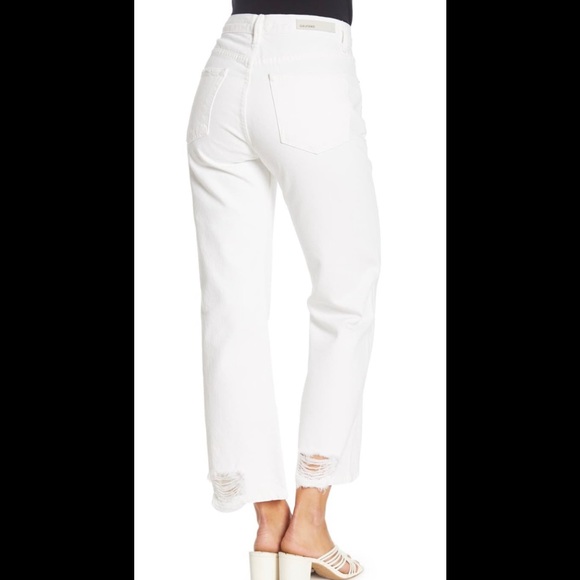 GRLFRND White Linda High Rise Kick Straight Leg - Picture 3 of 10